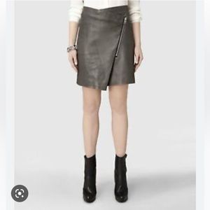 All Saints zip Ruther genuine leather skirt size 6